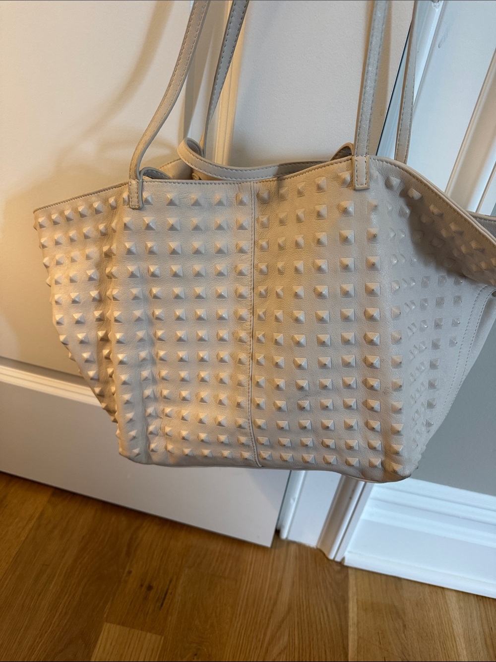 AllSaints Beige Studded Tote - Picture 6 of 6